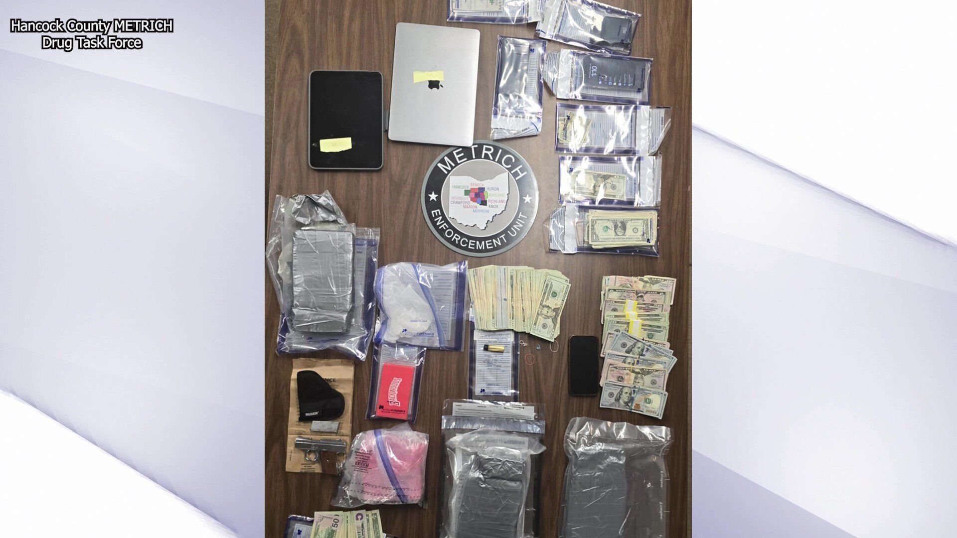 Five arrested in Hancock County METRICH Drug Task Force drug operation